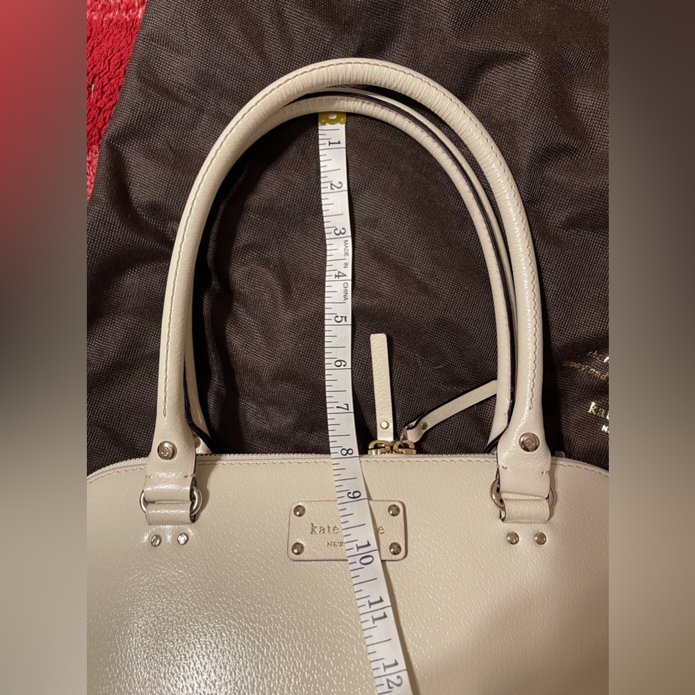 Kate Spade Wellesley Rachelle Double Zip Ivory Large Dome Shoulder Satchel - Picture 8 of 11